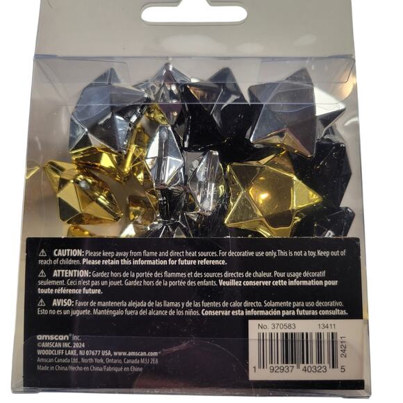 96-Pc Metallic Star Table Scatter Decorations - Gold, Silver, Black - 4 Boxes - Picture 6 of 9